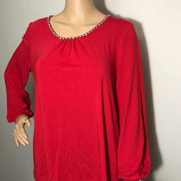 Ruby Rd . Red 🌹Blouse NET - Picture 3 of 6